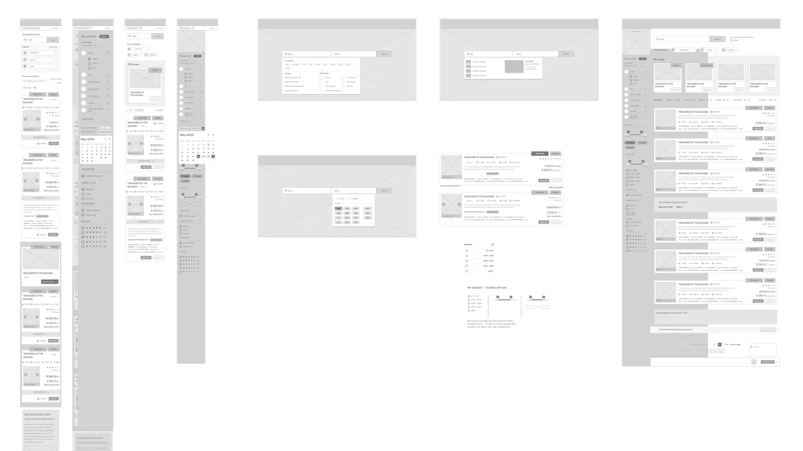 Mid-fidelity search results structure